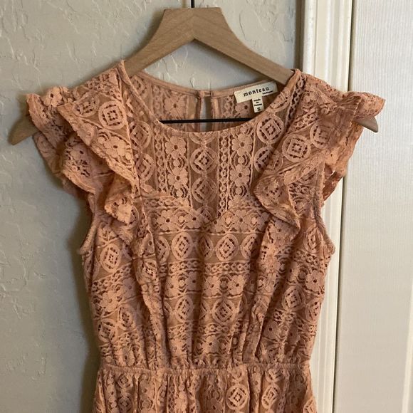 Monteau Mauve Lace Sleeveless Dress Size Small - Picture 7 of 15